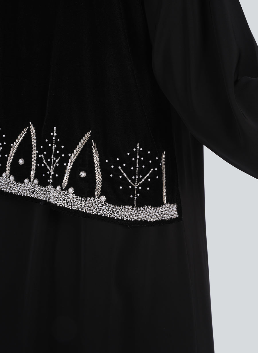 Beaded Sleeves & Back Panel with Luxurious Velvet Touch | Bsi4166