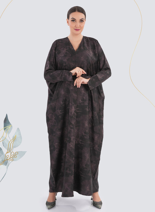 Bahraini Style Self-Printed Plain Bisht Abaya for Effortless Elegance | Bsi4174