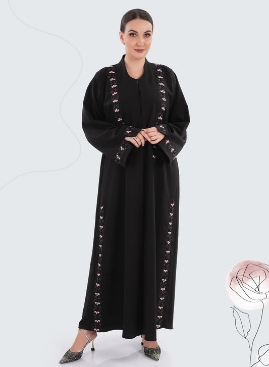 Handcrafted Bead Embellished Abaya with Intricate Handwork | Bsi4178