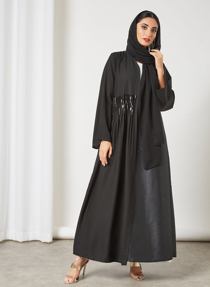 pleated abaya