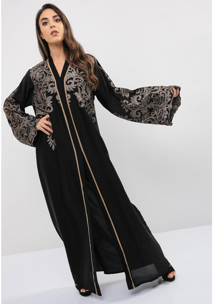 embroidered abaya