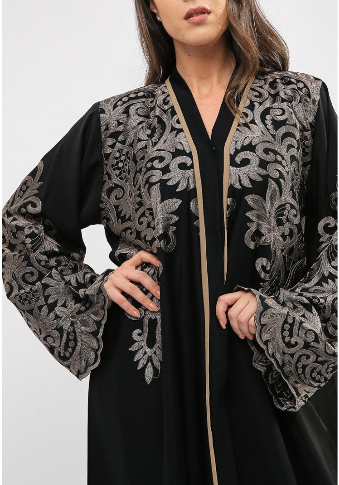embroidered abaya