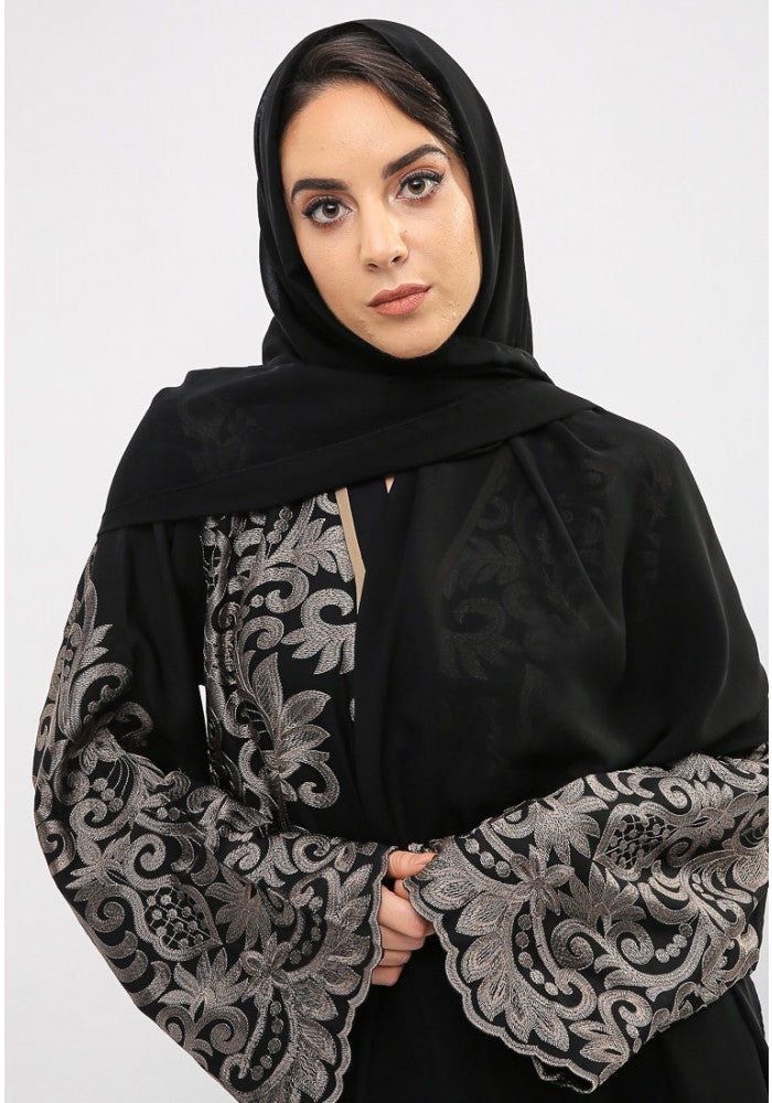 embroidered abaya