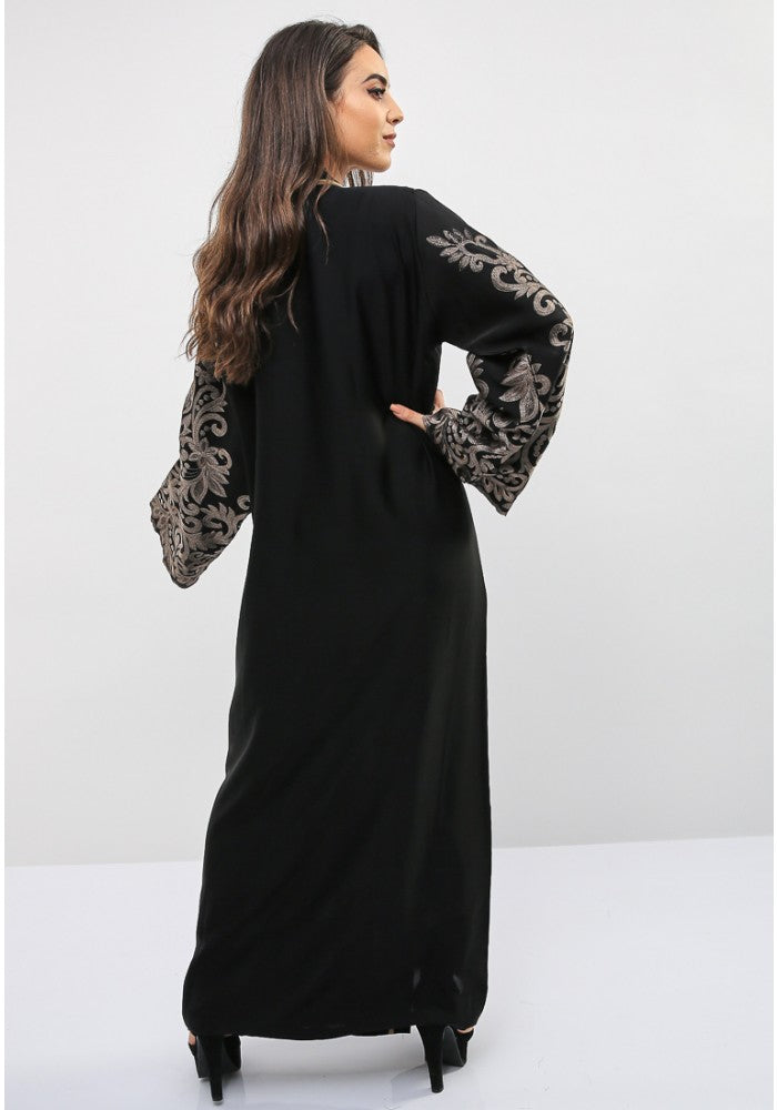embroidered abaya