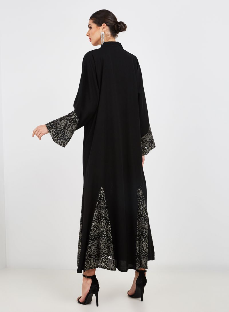mesh embellished abaya