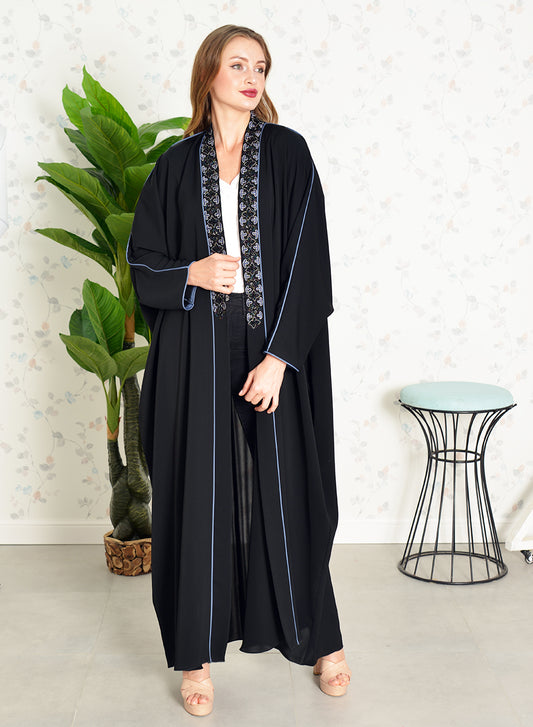 abaya with piping