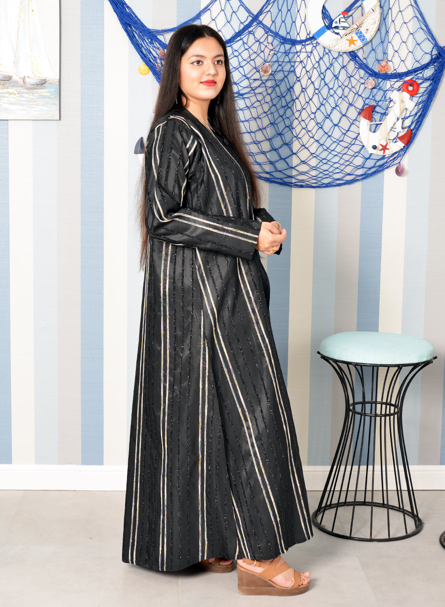 self embossed abaya