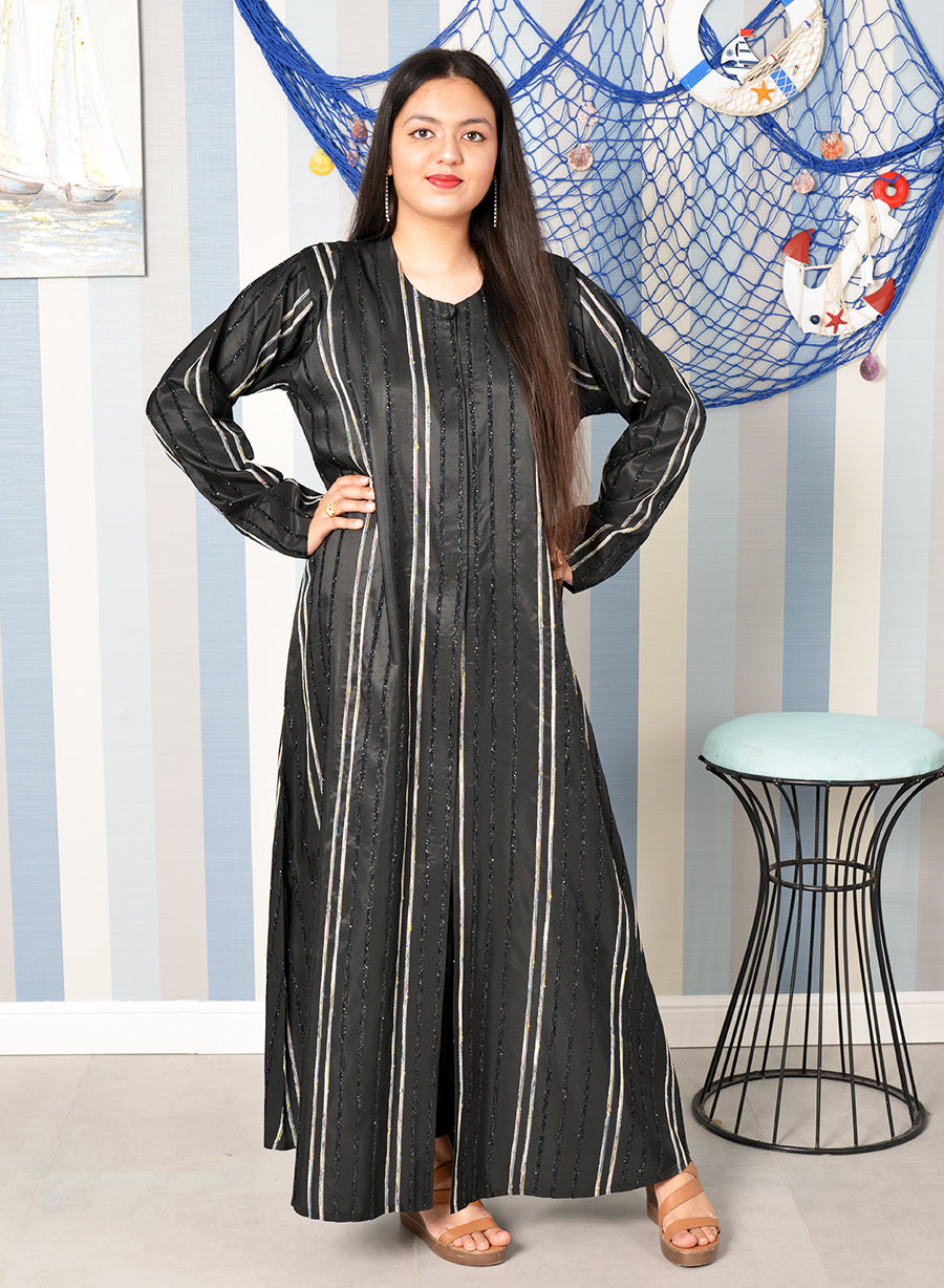 self embossed abaya