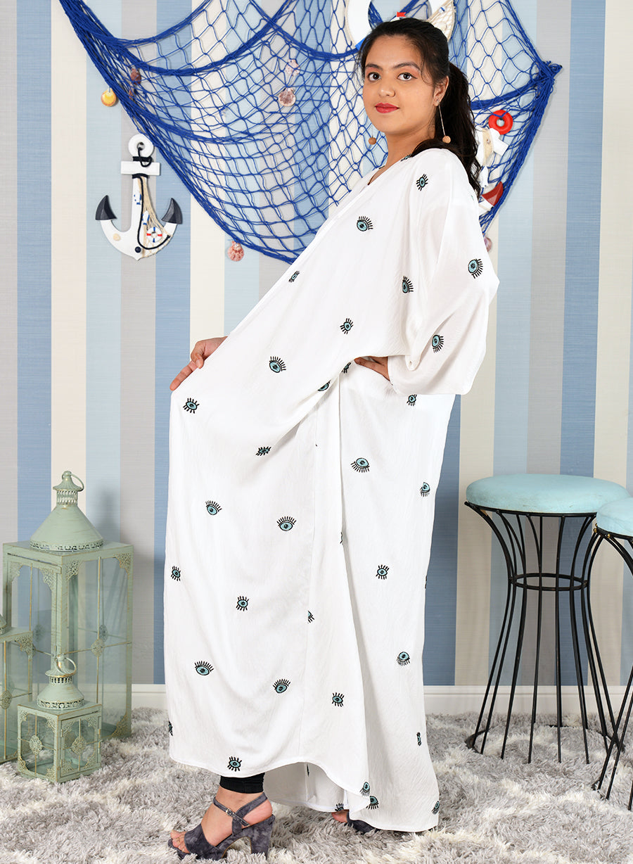Bsi3888- Embroidered bahraini style bisht abaya