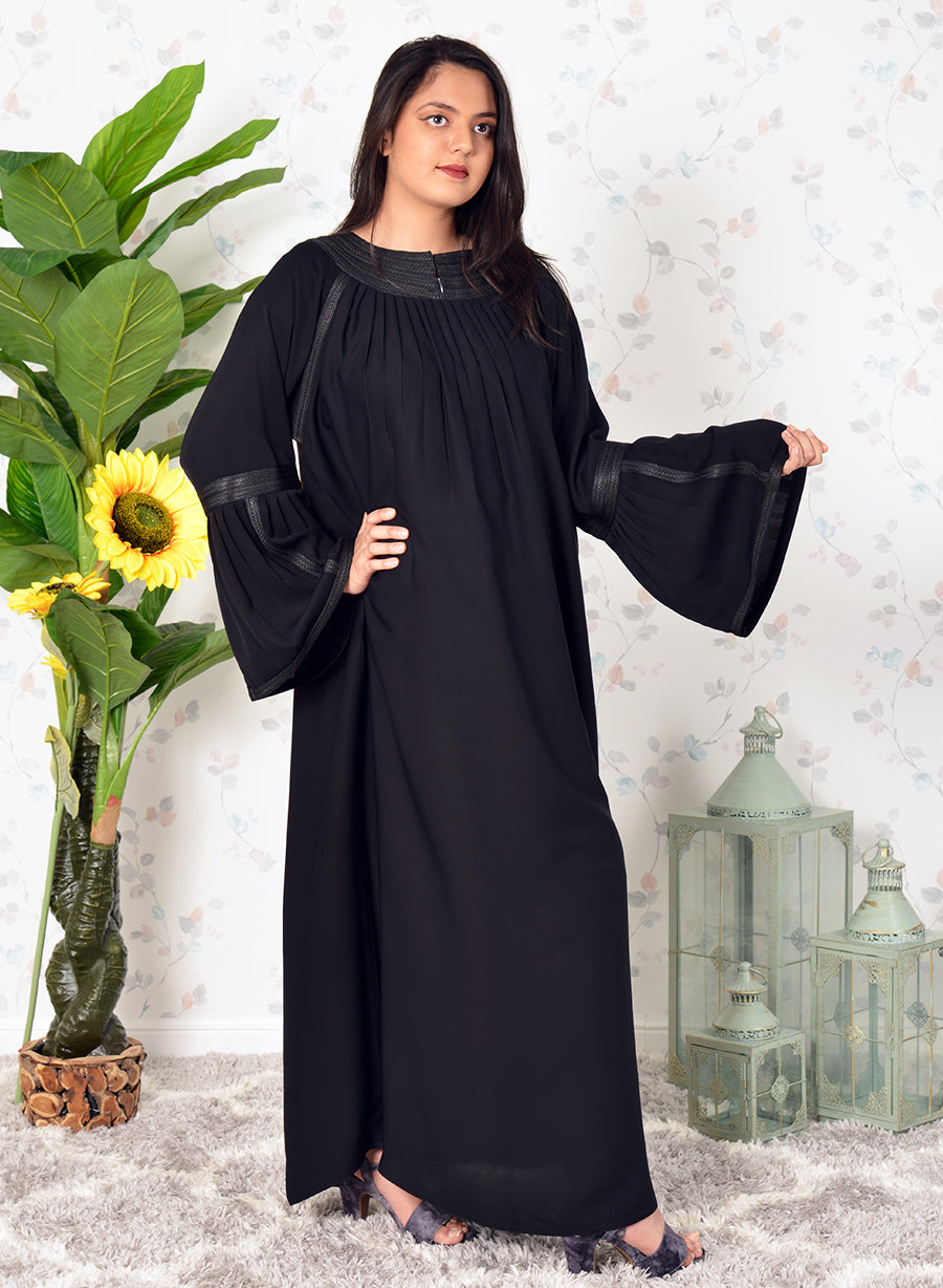 black Bell Sleeves Abaya