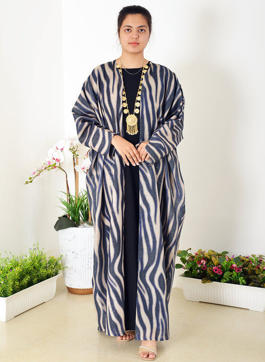 Bahraini Style Self-Printed Plain Bisht Abaya - Unleash Elegance and Tradition in Every Step! | Bsi3946