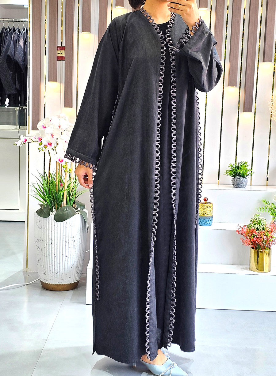 Stitching Style Plain Bisht abaya | Bsi3947