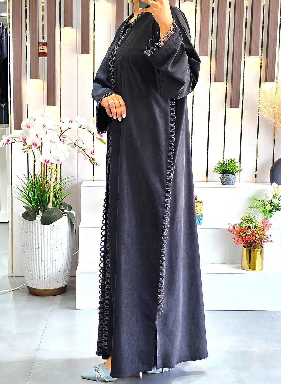 Stitching Style Plain Bisht abaya | Bsi3947
