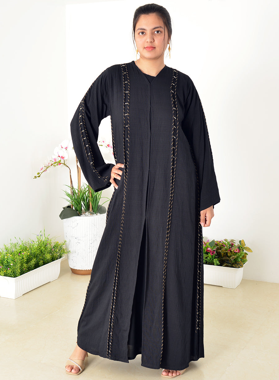 Stitching Style Beads Embellished Abaya | Bsi3969