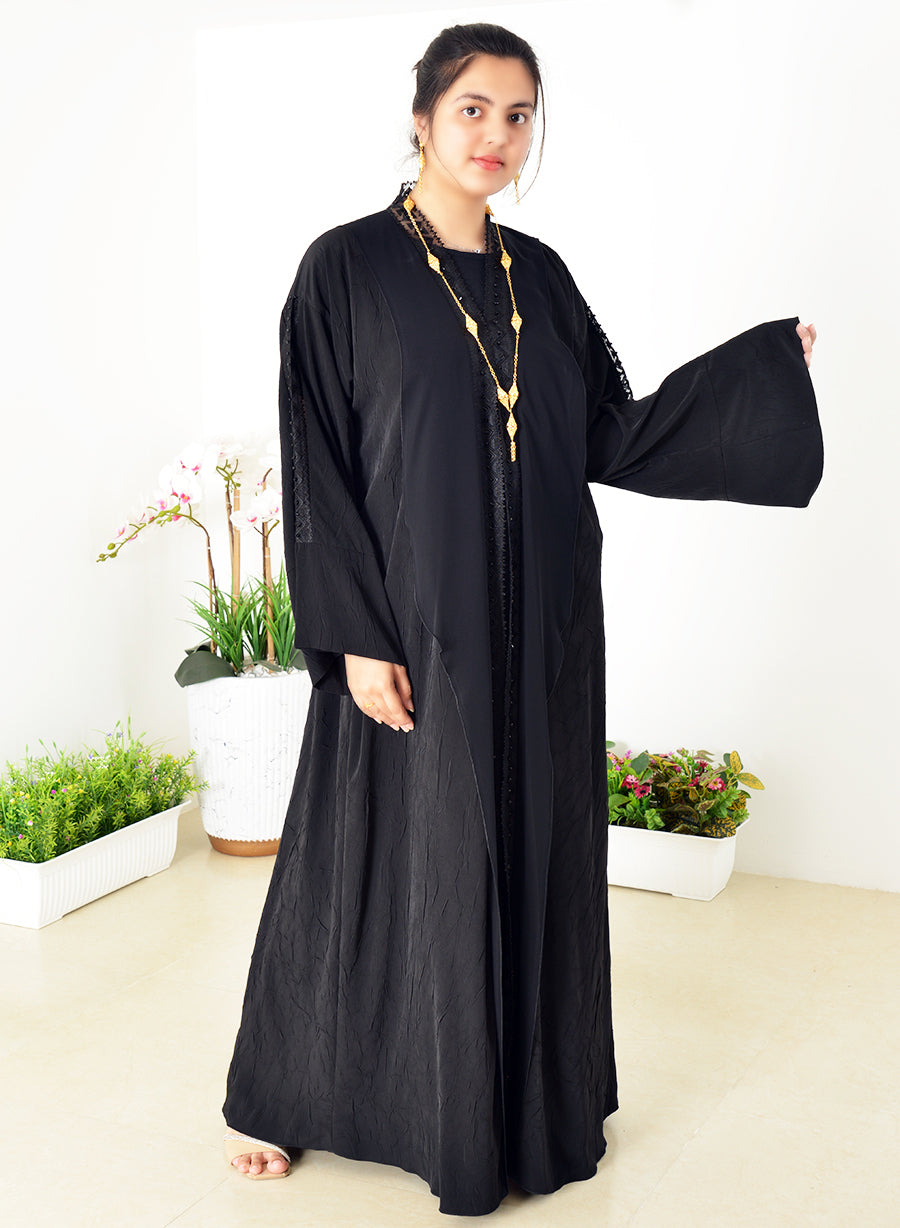 Flare Style Beads and Stone Embellished Abaya | Bsi3971