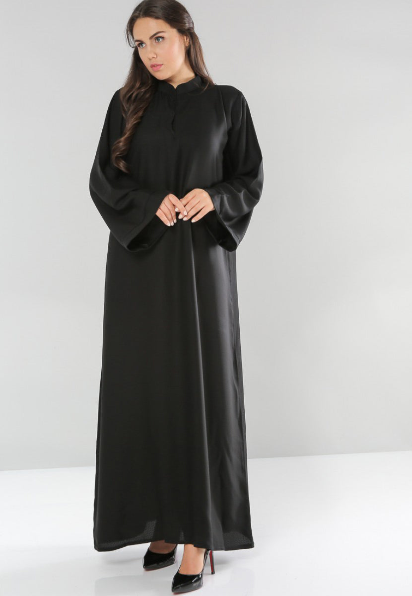 plain collar abaya