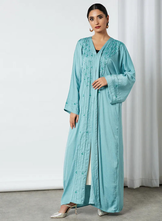 Contemporary Abaya Enhanced with Intricate Bead Embellishments | BsiH930