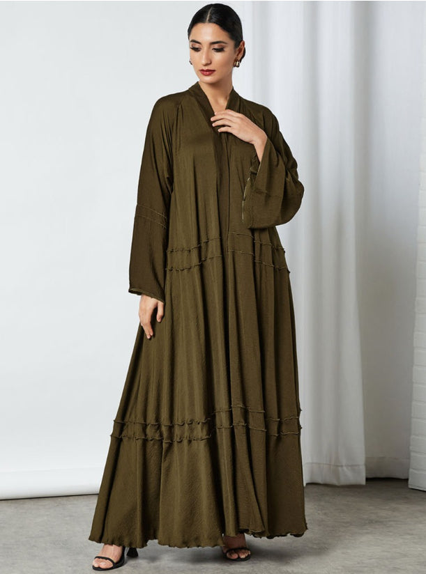 brown Frock style abaya