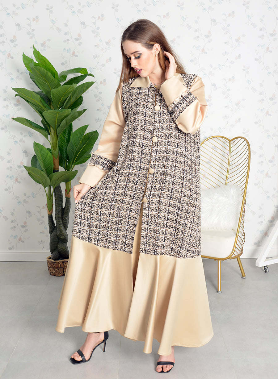 Bsi3758-Tweed stylish abaya