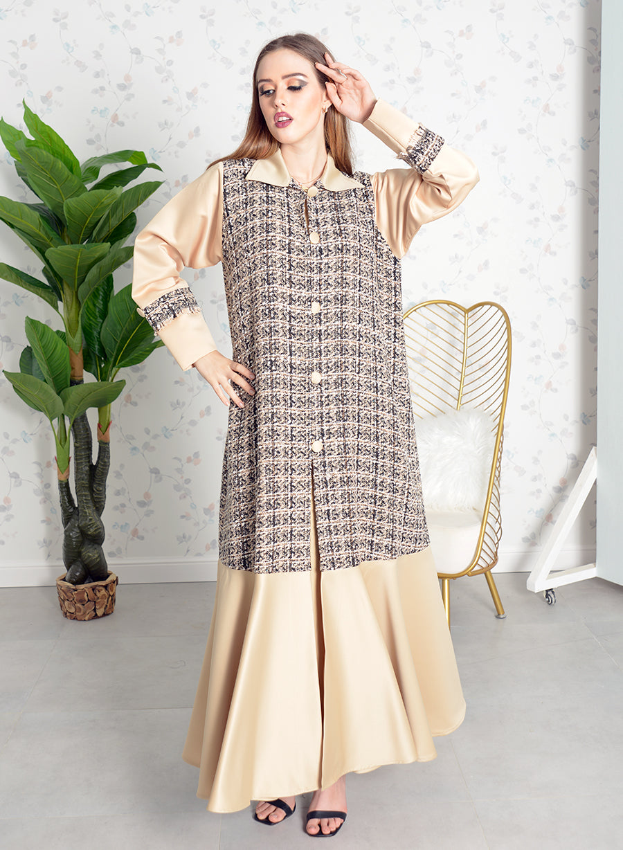 Bsi3758-Tweed stylish abaya