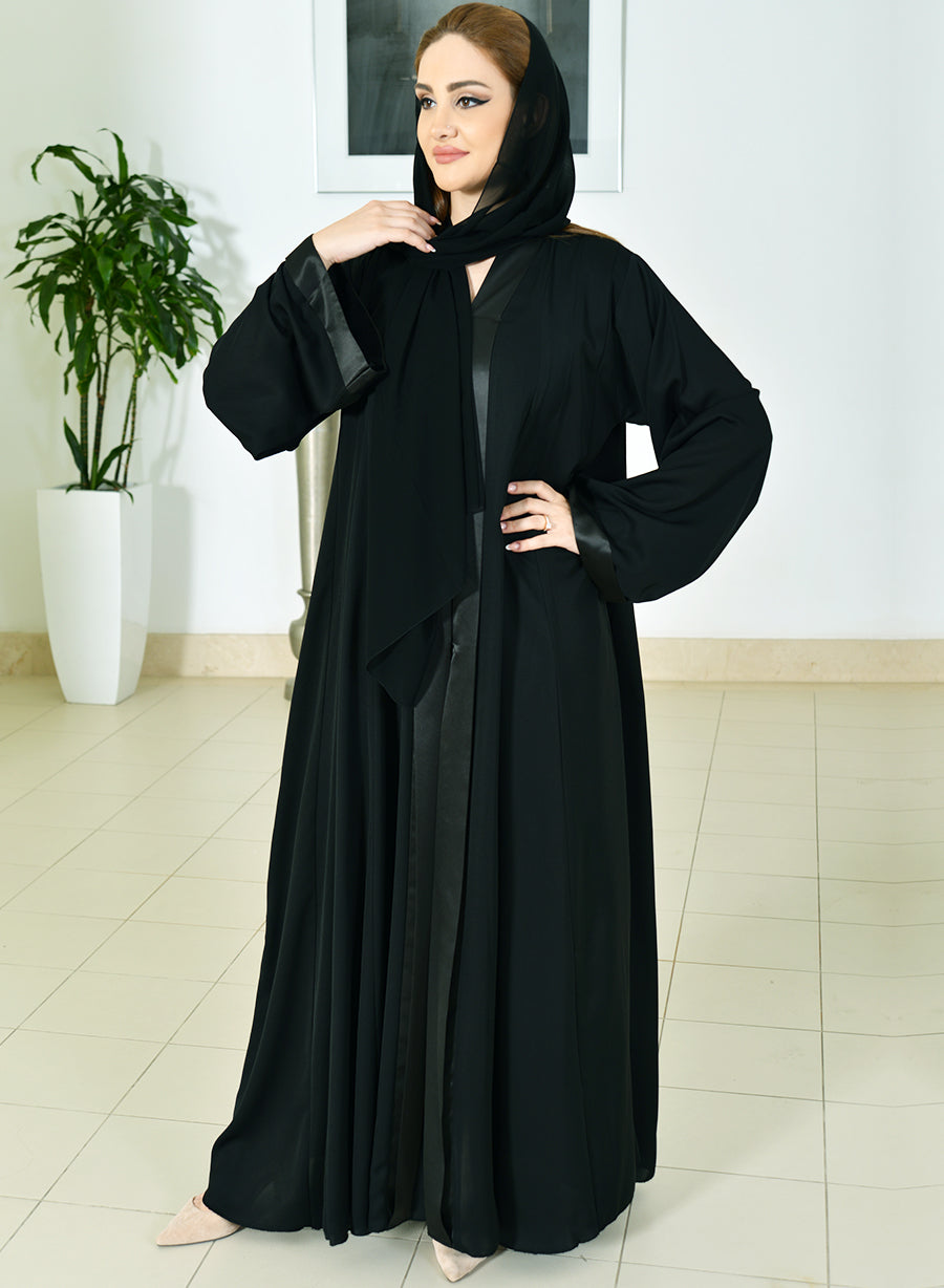 plain black abaya