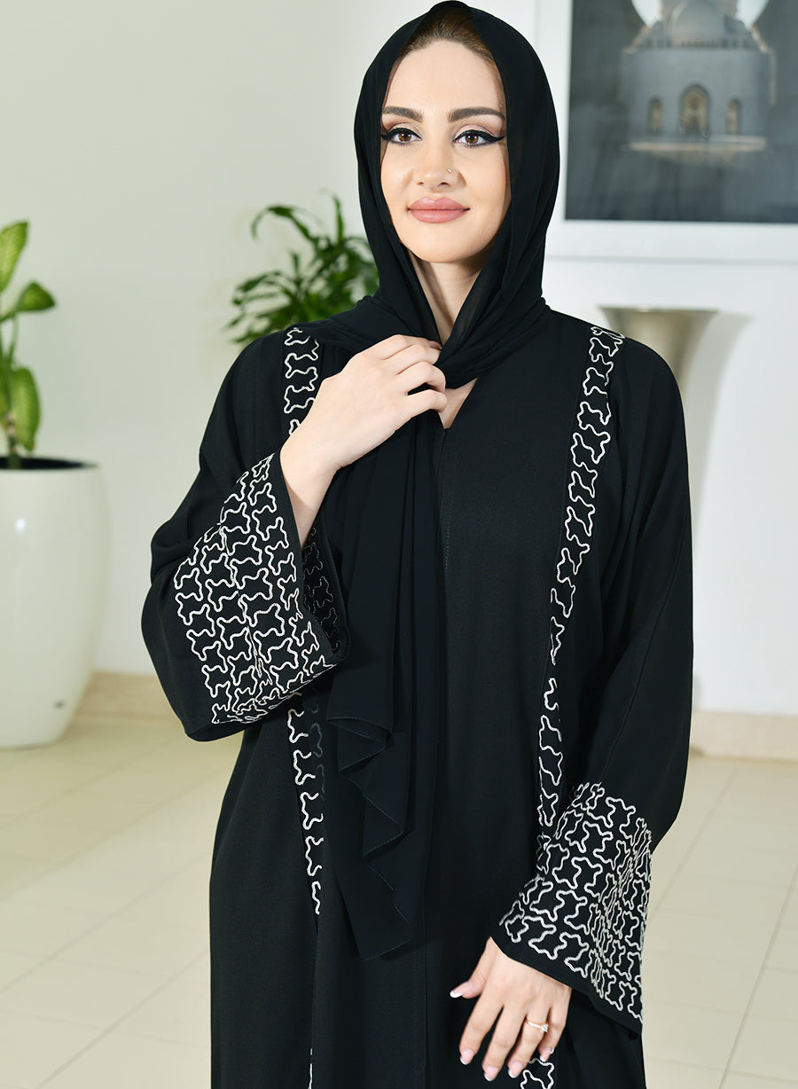 Embroidered abaya