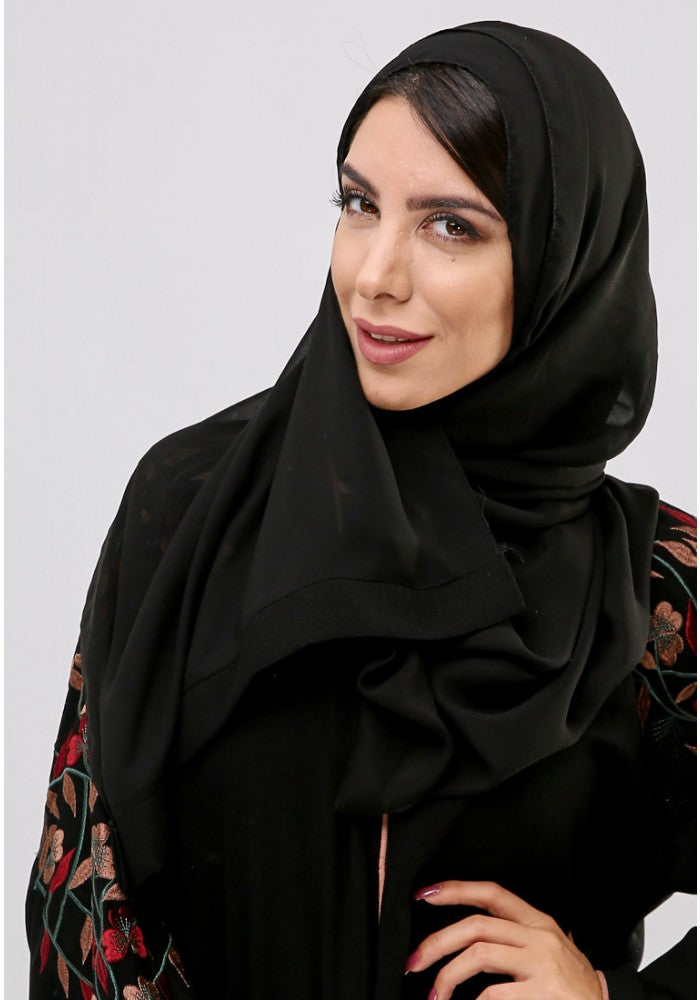 Bsi605- Modest embroidered abaya