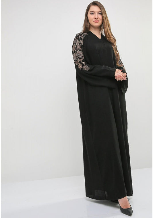 Bsi765- Traditional style embroidered abaya