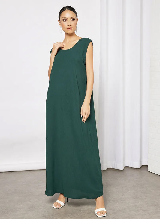 Bsid3636-Green plain inner dress