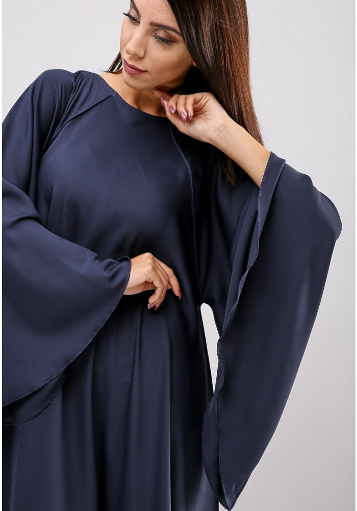 Bsi625- Frock Stylish Umbrella Abaya with Angel Sleeves