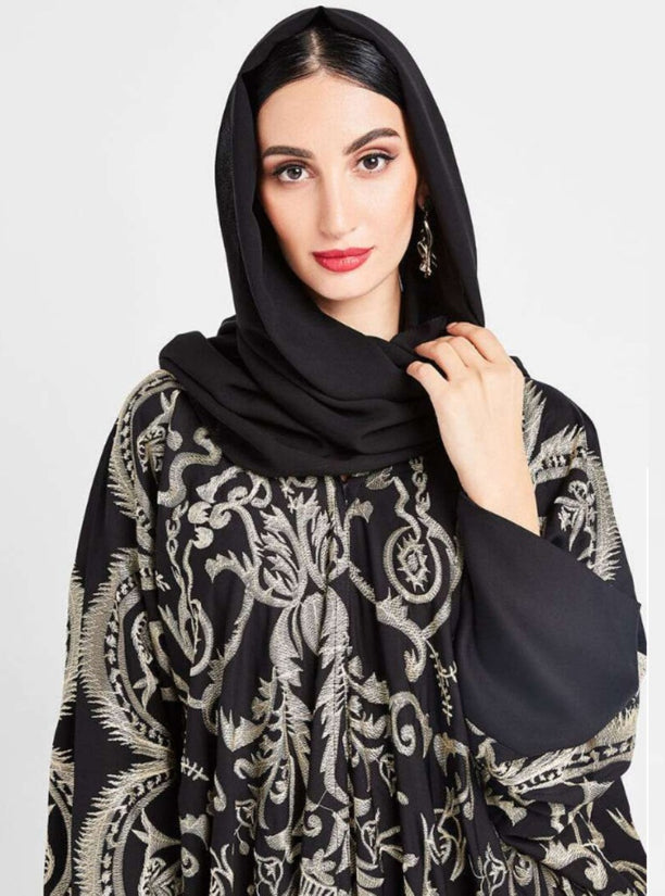 embroidered abaya