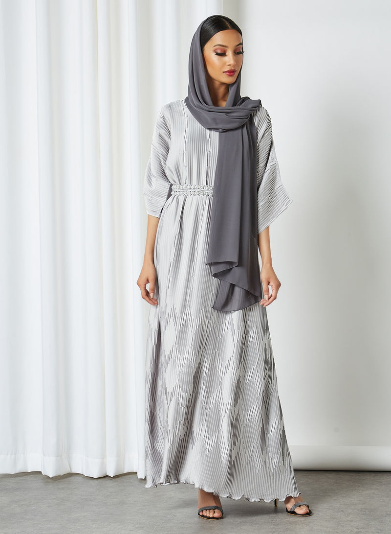 Elegant style pleated satin dress | Bsi3186