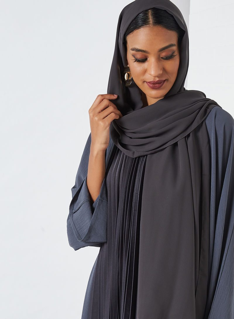grey abaya with inner dress