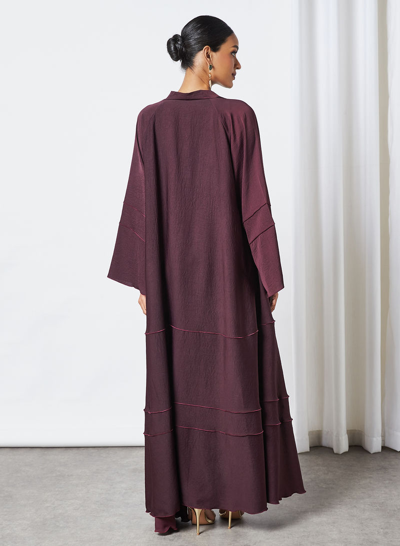 maroon Frock style abaya