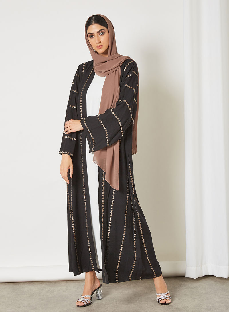 Stunning Embroidered Bisht Abaya with Inner - Explore Now! | Bsi3331
