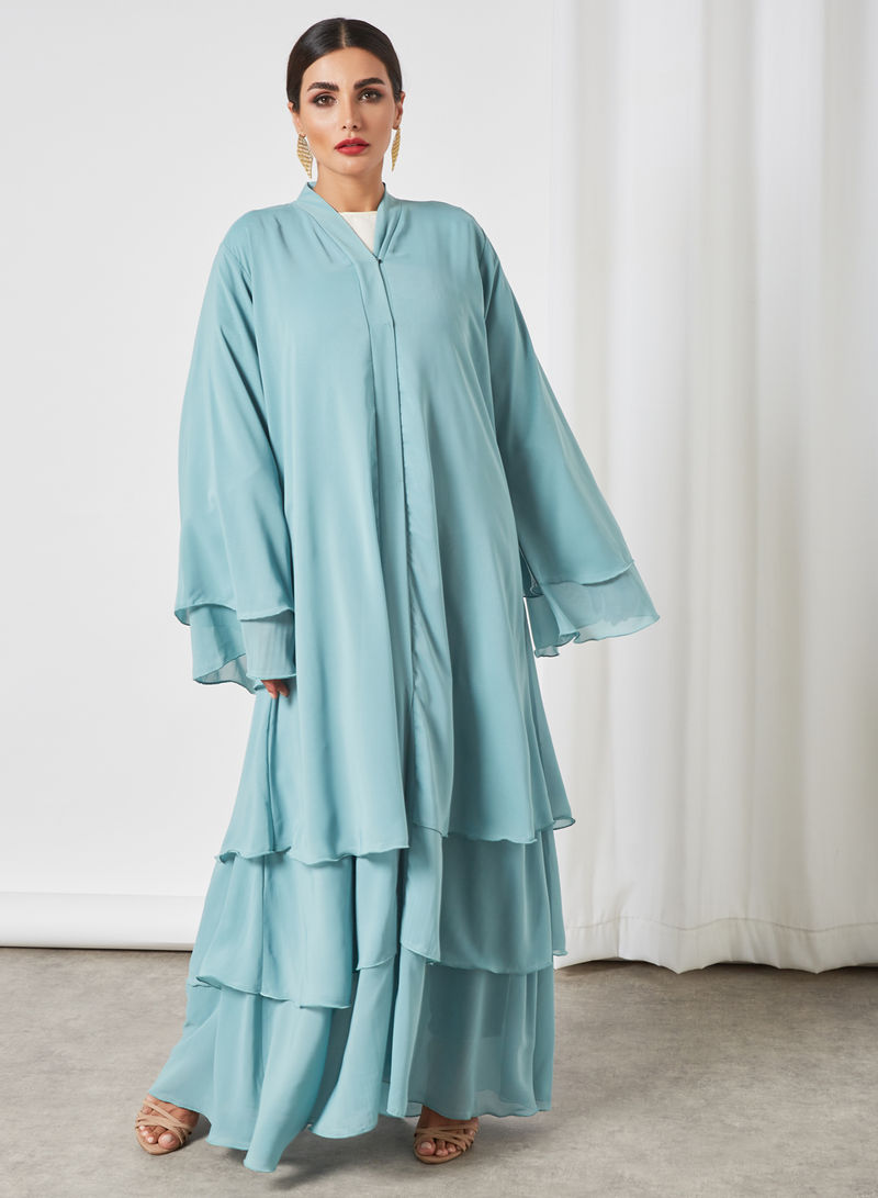 Umbrella style layered chiffon abaya | Bsi3338