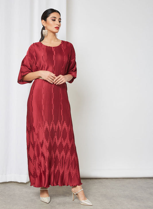Elegant style pleated satin dress | Bsi3400